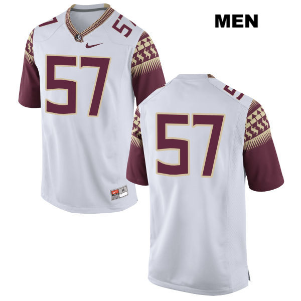 Men's NCAA Nike Florida State Seminoles #57 Corey Martinez College No Name White Stitched Authentic Football Jersey TYF4369SM